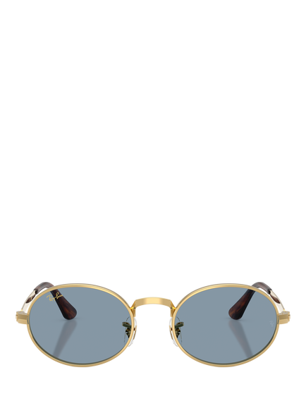 Ray-Ban RB3931 Men's Oval Sunglasses, Arista Gold/Blue - view 2, Arista Gold/Blue