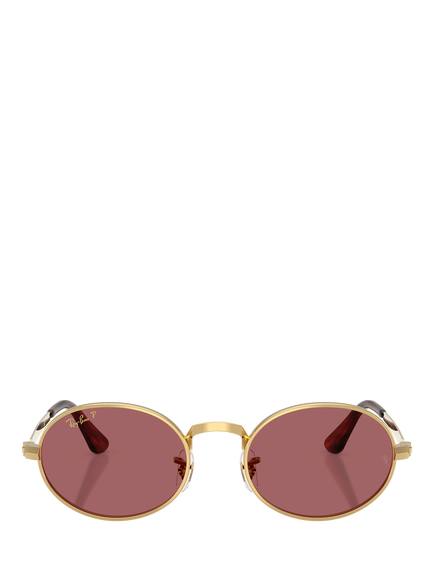 Ray-Ban RB3931 Oval Sunglasses, Arista Gold/Pink - view 2, Arista Gold/Pink