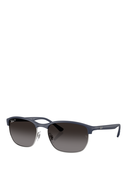 Ray-Ban RB4469 Square Sunglasses, Sand Dark Blue/Grey, Sand Dark Blue/Grey