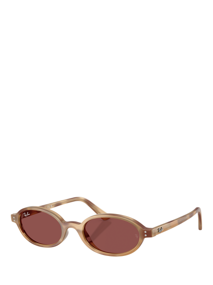 Ray-Ban RB4472 Oval Sunglasses, Cream Havana, Cream Havana