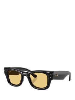 Ray-Ban RB4940 Unisex D-Frame Sunglasses, Black/Yellow, Black/Yellow
