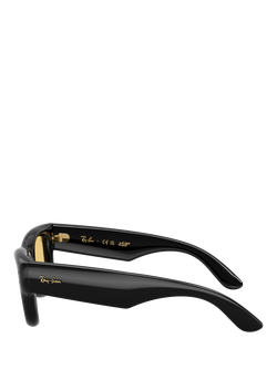 Ray-Ban RB4940 Unisex D-Frame Sunglasses, Black/Yellow - view 2, Black/Yellow