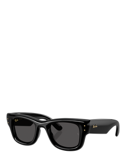 Ray-Ban RB4940 Unisex D-Frame Sunglasses, Black, Black