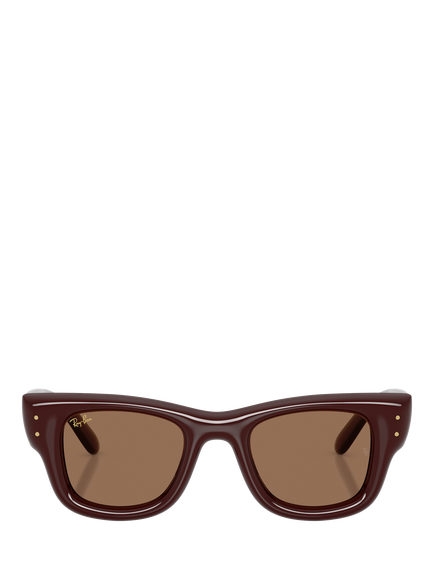 Ray-Ban RB4940 Rectangular Sunglasses, Dark Brown - view 2, Dark Brown