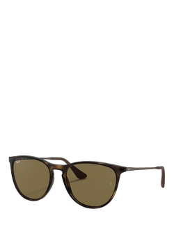 Ray-Ban RJ9060S Kids' Unisex Oval Sunglasses, Havana/Brown, Havana/Brown