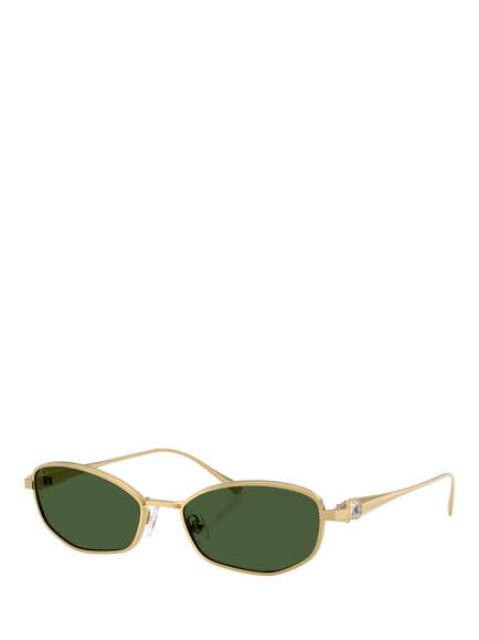 Swarovski SK7042 Pillow Sunglasses, Gold/Green, Gold/Green