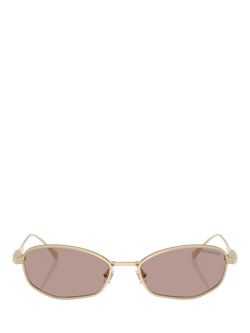 Swarovski SK7042 Pillow Sunglasses, Pale Gold/Brown - view 2, Pale Gold/Brown