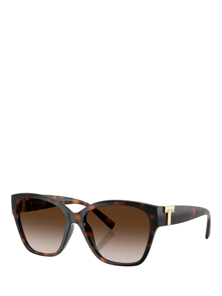 Tiffany & Co TF4254U Women's Square Sunglasses, Havana/Brown Gradient