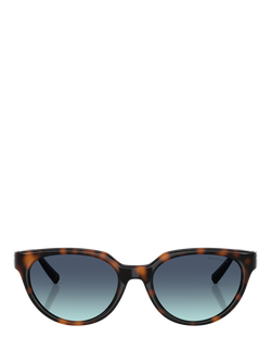 Tiffany & Co TF4256D Women's Cat Eye Sunglasses - view 2, Havana/Blue Gradient