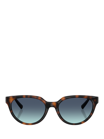 Tiffany & Co TF4256D Women's Cat Eye Sunglasses - view 2, Havana/Blue Gradient
