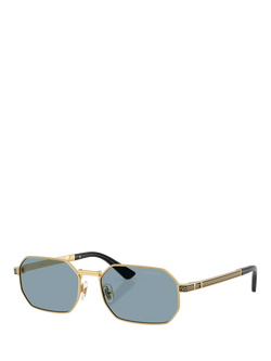 Versace VE2297 Round Sunglasses, Gold, Gold