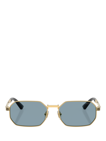 Versace VE2297 Round Sunglasses, Gold - view 2, Gold