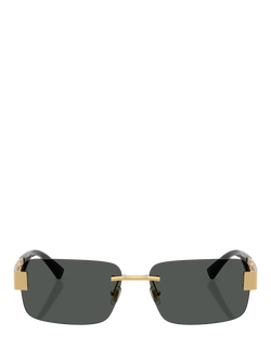 Versace 0VE2298 Men's Rectangular Sunglasses, Gold/Black - view 2, Gold/Black