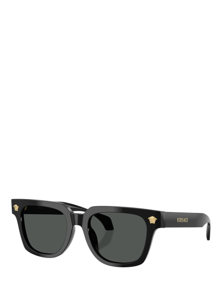 Versace VE4510U Men's D-Frame Sunglasses, Black, Black