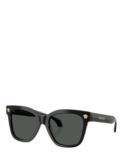 Versace VE4511 Square Sunglasses, Black/Grey, Black/Grey