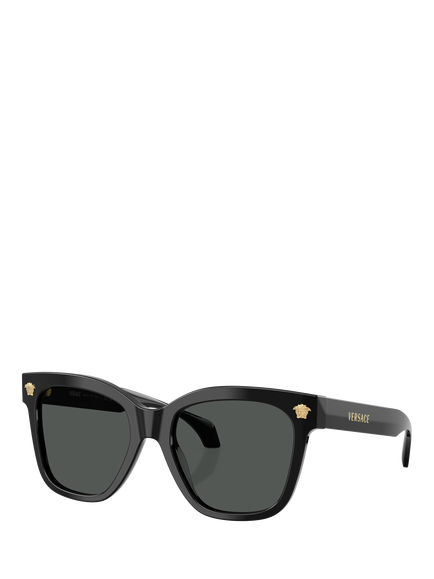 Versace VE4511 Square Sunglasses, Black/Grey, Black/Grey