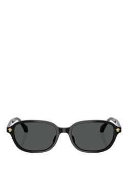Versace VE4514D Oval Sunglasses, Black - view 2, Black