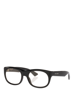 Yves Saint Laurent YS000851 Rectangular Sunglasses, Black, Black