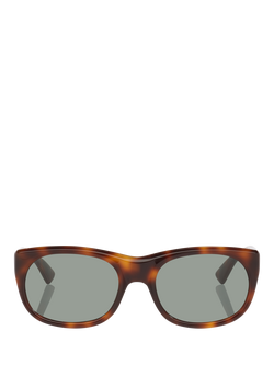 Yves Saint Laurent YS000851 Oval Sunglasses, Tortoise/Green - view 2, Tortoise/Green