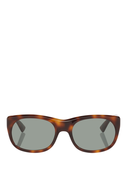 Yves Saint Laurent YS000851 Oval Sunglasses, Tortoise/Green - view 2, Tortoise/Green