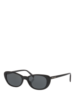 Yves Saint Laurent YS000876 Cat Eye Sunglasses, Black/Grey, Black/Grey