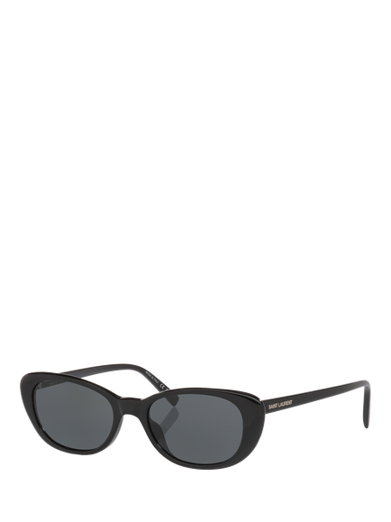 Yves Saint Laurent YS000876 Cat Eye Sunglasses, Black/Grey, Black/Grey