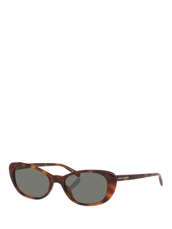 Yves Saint Laurent YS000876 Cat Eye Sunglasses, Tortoise/Grey, Tortoise/Grey