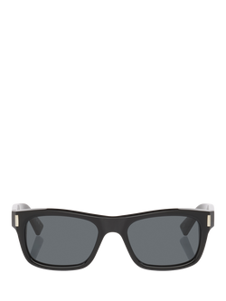 Yves Saint Laurent YS000884 Rectangular Sunglasses, Black/Grey - view 2, Black/Grey