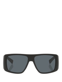 Yves Saint Laurent YS000889 Rectangular Sunglasses, Black/Grey - view 2, Black/Grey