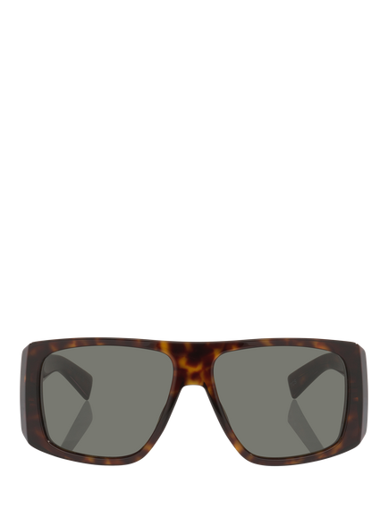 Yves Saint Laurent YS000889 Women's Rectangular Sunglasses, Tortoise/Grey - view 2, Tortoise/Grey