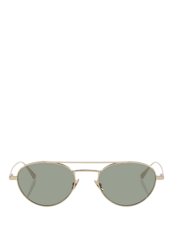 Yves Saint Laurent YS000912 Unisex Oval Sunglasses, Gold/Grey - view 2, Gold/Grey