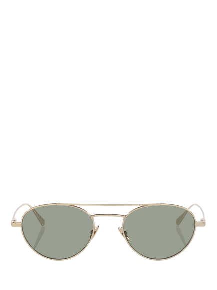 Yves Saint Laurent YS000912 Unisex Oval Sunglasses, Gold/Grey - view 2, Gold/Grey
