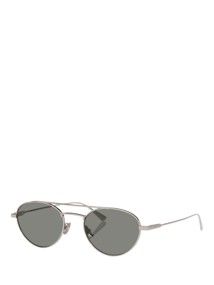 Yves Saint Laurent YS000912 Unisex Round Sunglasses, Silver/Grey, Silver/Grey