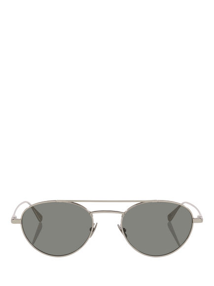 Yves Saint Laurent YS000912 Unisex Round Sunglasses, Silver/Grey - view 2, Silver/Grey