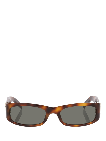 Yves Saint Laurent YS000914 55 Women's Classic Rectangular Sunglasses, Light Tortoise/Grey - view 2, Light Tortoise/Grey