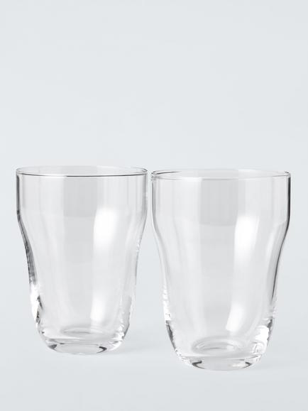 John Lewis Ren Glass Highball, Set of 2, 445ml, Clear, Clear Clear