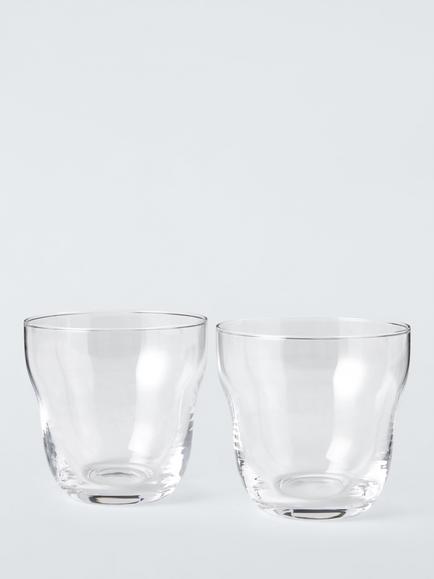 John Lewis Ren Glass Tumbler, Set of 2, 275ml, Clear, Clear Clear