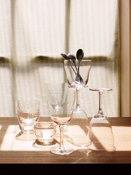 John Lewis Ren Glass Tumbler, Set of 2, 275ml, Clear - view 2, Clear Clear