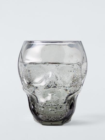 John Lewis Skull Glass Tumbler, 383ml, Grey Smoke - view 2, Grey Smoke