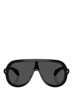 Moncler ME6021U Oval Sunglasses - view 2, Shiny Black/Black