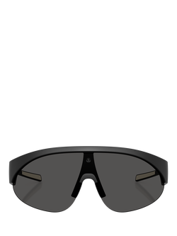 Moncler ME8019U Men's Wrap Sunglasses - view 2, Rubber Black/Black