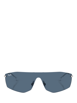 Ray-Ban RB3781 Men's Alix Irregular Sunglasses - view 2, Silver/Blue