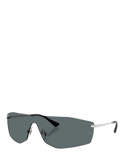 Ray-Ban RB3781 Men's Alix Irregular Sunglasses, Silver/Grey