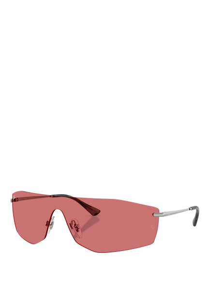 Ray-Ban RB3781 Men's Alix Rectangular Sunglasses, Gunmetal/Red, Gunmetal/Red