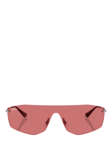 Ray-Ban RB3781 Men's Alix Rectangular Sunglasses, Gunmetal/Red - view 2, Gunmetal/Red