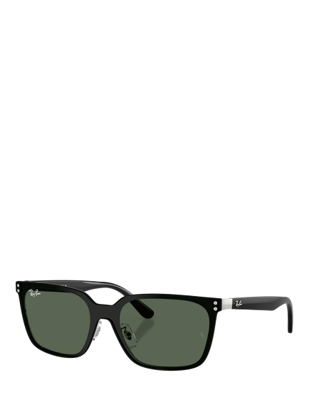 Ray-Ban RB3784D Unisex Square Sunglasses, Black/Dark Green