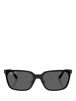 Ray-Ban RB3784D Unisex Polarised Square Sunglasses, Black - view 2, Black