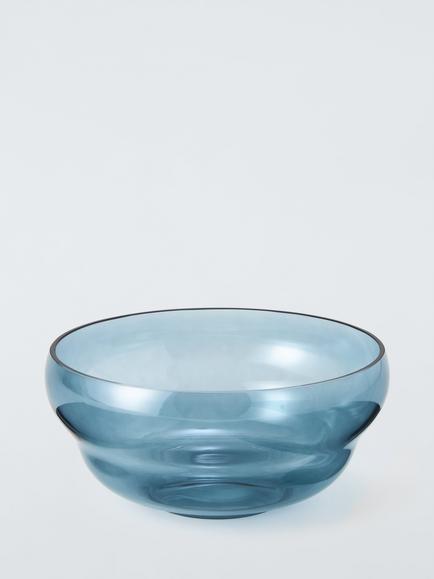 John Lewis Lule Glass Bowl, Blue, Blue