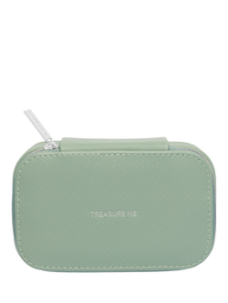 Estella Bartlett Treasure Me Mini Jewellery Box, Green Multi Stripe - view 2, Green Multi  Stripe