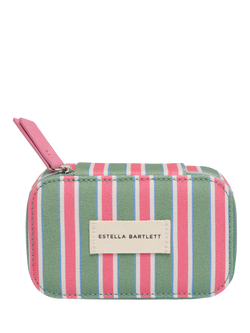 Estella Bartlett Mini Jewellery Box, Green Multi Stripe - view 2, Green Multi  Stripe